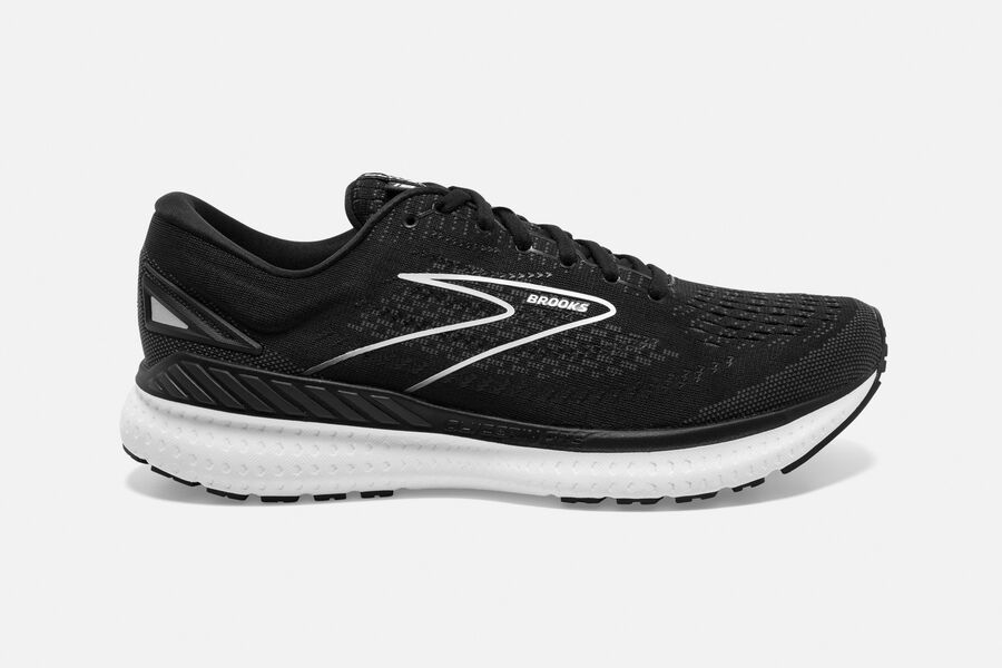 Brooks Running Shoes - Glycerin GTS 19 Road Womens - Black/White - OFM-710632